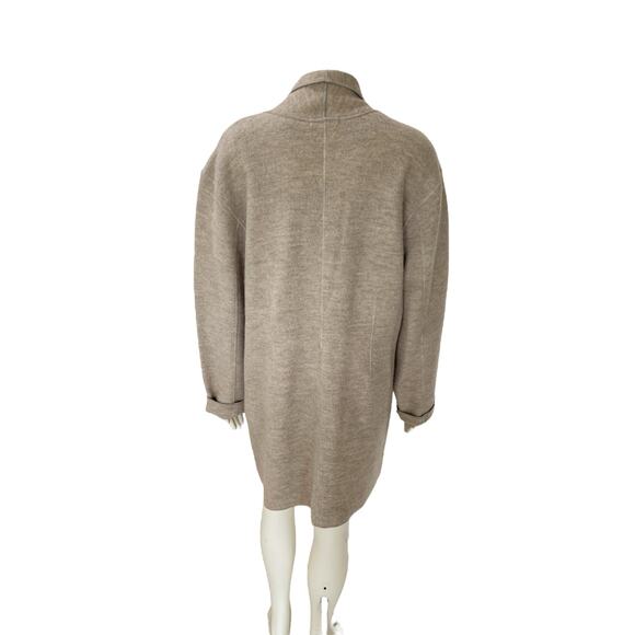 Deane & White Beige Tan Wool Cardigan Jacket Sweater Sz XL - Picture 5 of 6